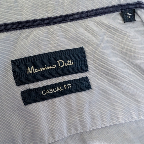 Massimo Dutti Light Blue Shirt L - Picture 6 of 7